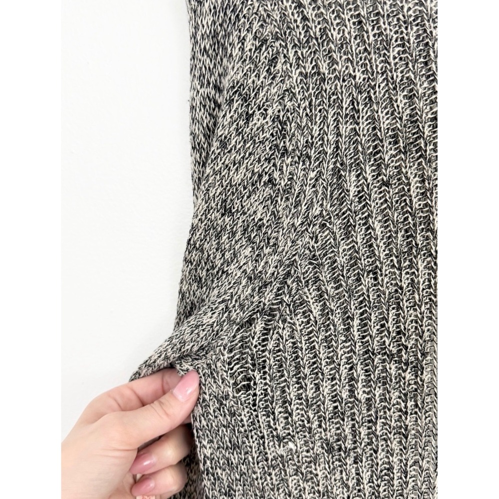 Eileen Fisher Organic Linen Wool Open Front Cardigan Marled Gray Size M - Picture 7 of 7